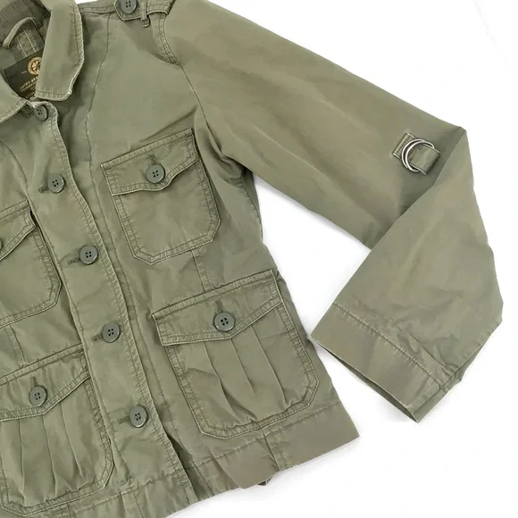 Lucky Brand Olive Green Jacket Utility Standard Issue Military Size XS - Picture 2 of 12